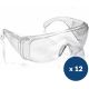 Lunette de protection transparente anti eclaboussure x 12