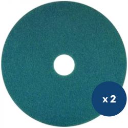 Disque bi-face sans chimie lavage et lustrage bleu x 2