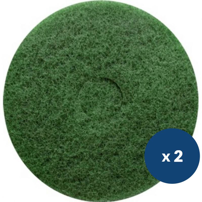 Disque de nettoyage sans chimie très fin pour lustrage vert x 2