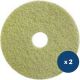 Disque de nettoyage sans chimie fin pour polissage jaune x 2