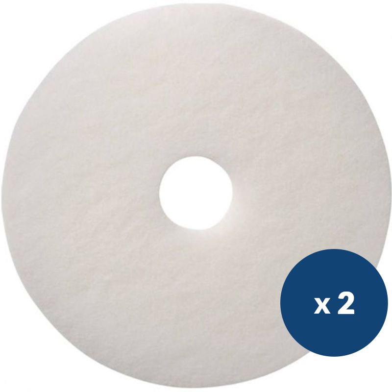 Disque de nettoyage sans chimie moyen pour ponçage fin blanc x 2