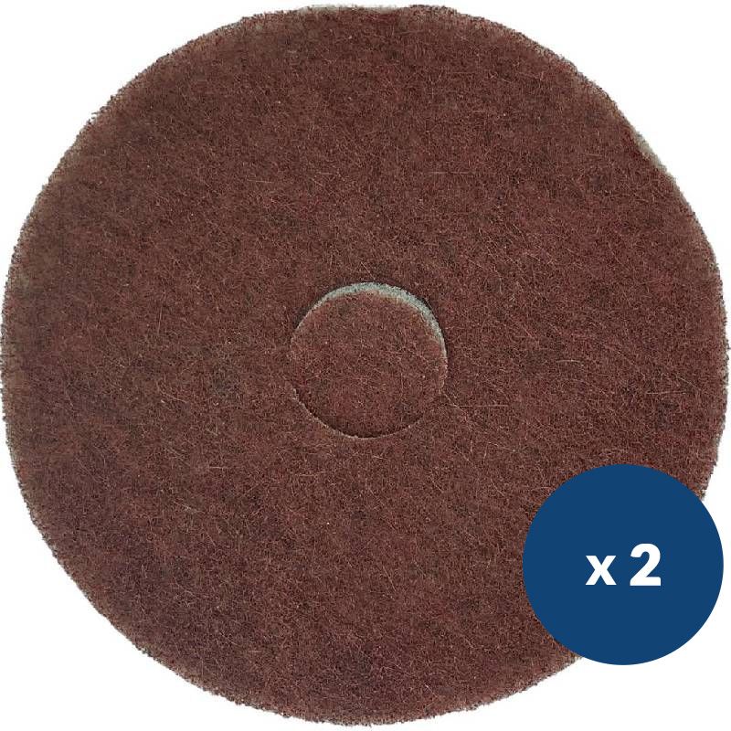 Disque de nettoyage sans chimie pour ponçage léger rouge x 2