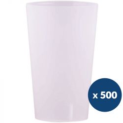Gobelet plastique réutilisable translucide x500 Funcup