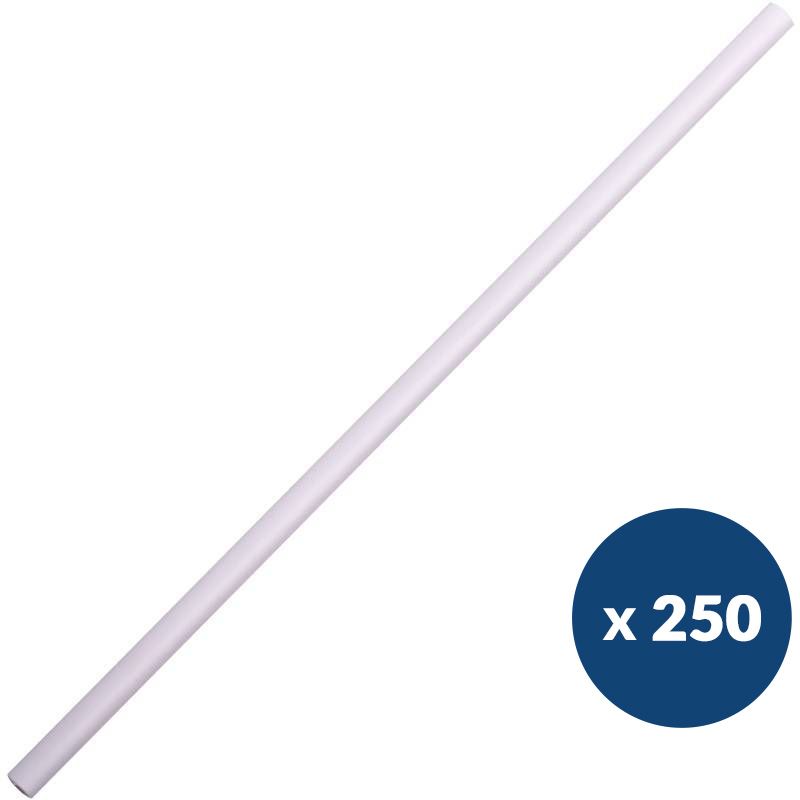 Paille blanche en papier 20 cm x250