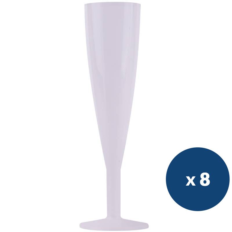 Flûte réutilisable incassable PP 13 cl x8 Flûte réutilisable incassable PP 13 cl x8