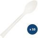 Petite cuillère réutilisable blanche PP 14 cm x10
