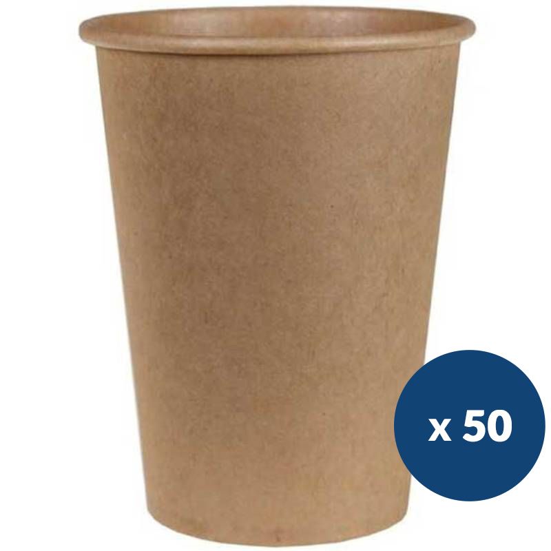 Gobelet carton kraft chaud froid x50 20cl