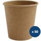 Gobelet carton kraft chaud froid x50