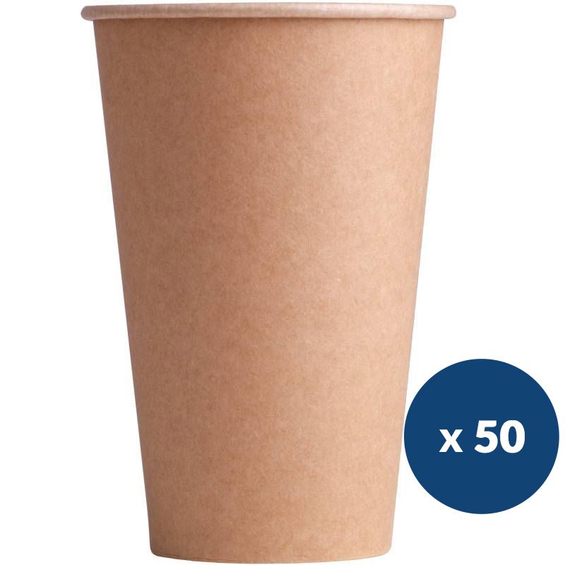 Gobelet carton kraft chaud froid x50