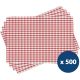 Sets  de table papier vichy rouge et blanc 30 x 40 cm x500