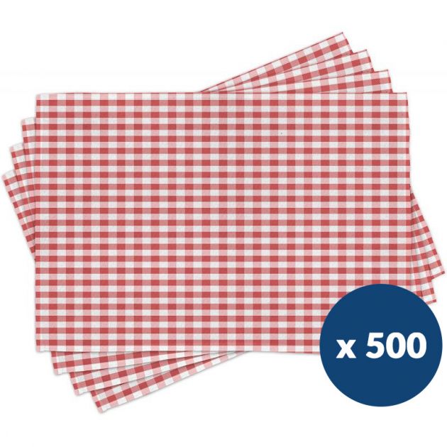 Sets de table papier vichy