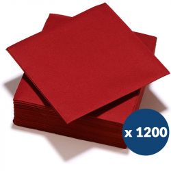 Serviette papier gaufré 38 x 38 cm x1200 Bordeaux