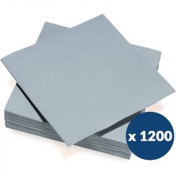 Serviette papier gaufré 38 x 38 cm x1200 Gris