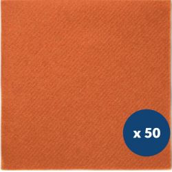 Serviette papier intissé 40 x 40 cm x50 terracota