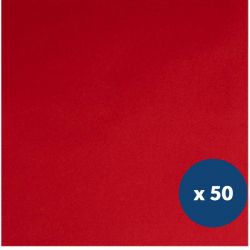 Serviette papier intissé 40 x 40 cm x50 rouge