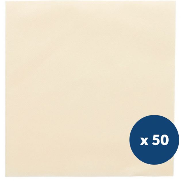 Serviette papier intissé 40 x 40 cm x50 beige