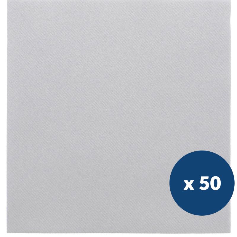 Serviette papier intissé 40 x 40 cm x50 gris