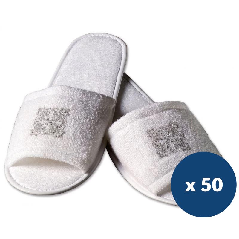 Chausson hôtel blanc x50