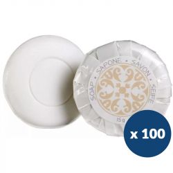Savon hôtel rond emballé x100 15 gr