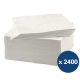 Serviettes blanches 2 plis 38 x 38 cm par 2400