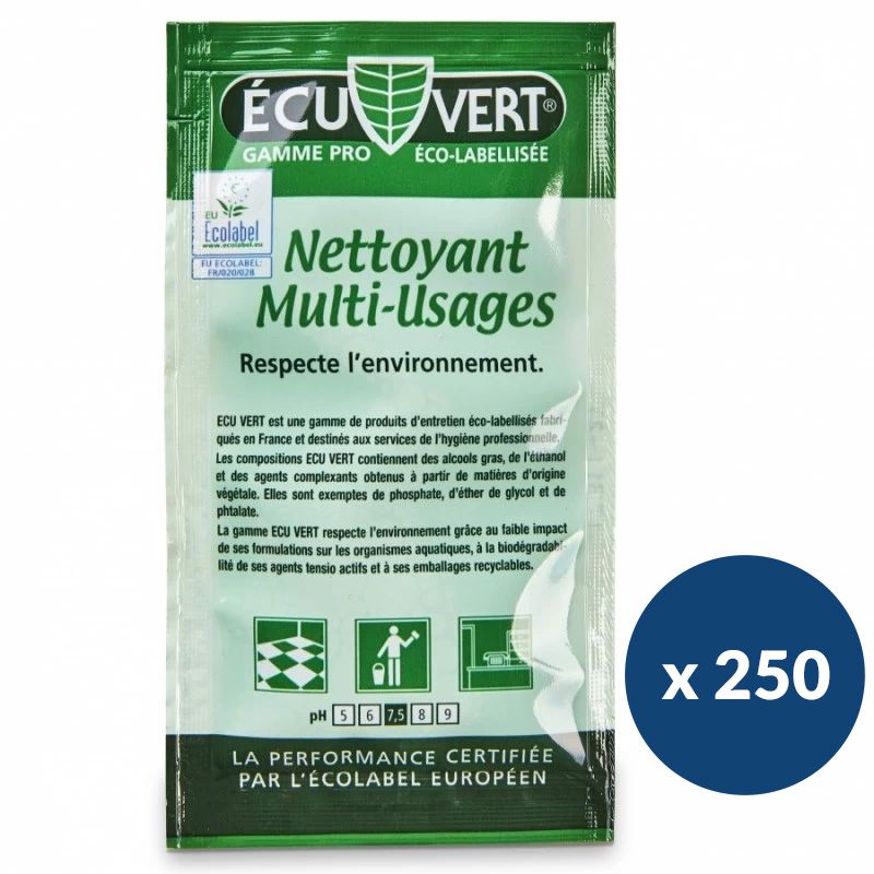 Détergent concentré en doses Ecolabel Écuvert - Lot de 250 Détergent concentré en doses Ecolabel Écuvert - Lot de 250