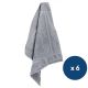 Torchon pur coton gris 40 x 40 cm - lot de 6