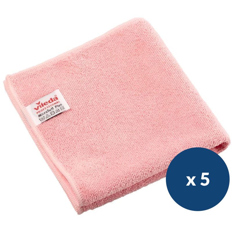 Lavette microfibre tricotée Micro Tuff Plus Vileda - lot de 5