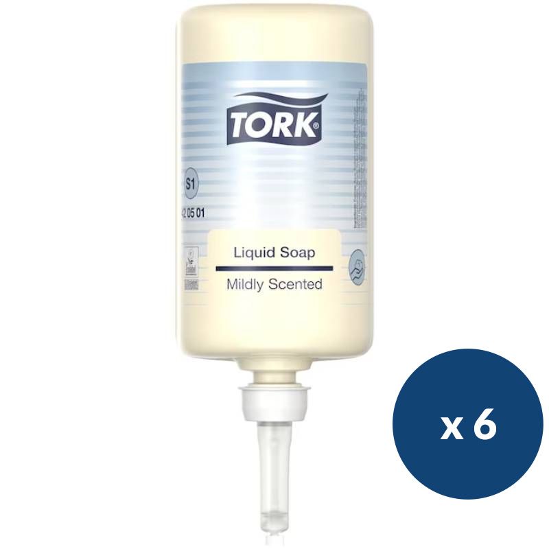 Savon liquide Premium Tork S1 1L - lot de 6 cartouches