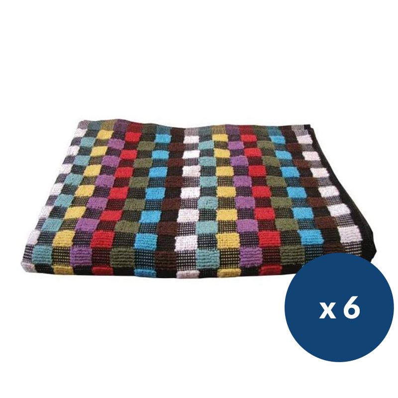 Torchonsmulticolores coton - lot de 6 Torchonsmulticolores coton - lot de 6