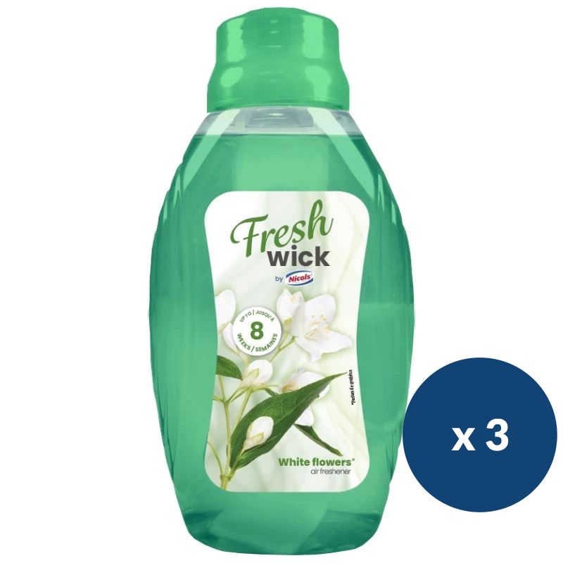 Désodorisant flacon mèche 375 ml Nicols - lot de 3 fleurs Désodorisant flacon mèche 375 ml Nicols - lot de 3 fleurs