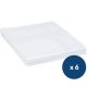 Torchon microfibre blanc et bleu 40 x 70 cm - lot de 6