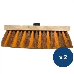 Balai coco zébré de 29 cm, le lot de 2