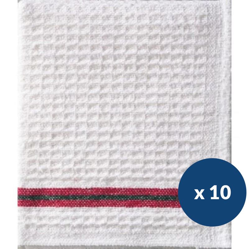 Serpillière nid d'abeilles 50 x 60 cm- lot de 10 bandes Serpillière nid d'abeilles 50 x 60 cm- lot de 10 bandes