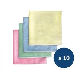 Lavette microfibre Satinée Confort 40 x 40 cm ICA - lot de 10