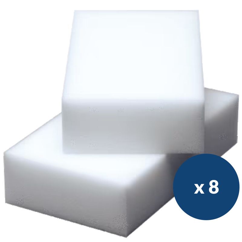 Éponge gomme magique en résine mélamine blancheMiraClean Big Vileda - lot de 8