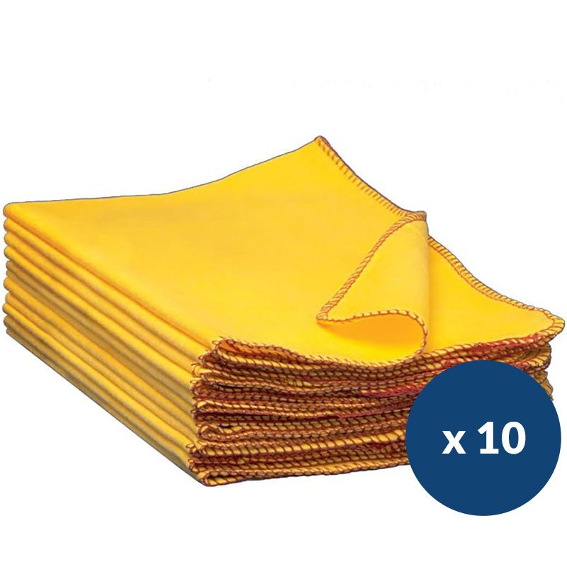 Chiffon chamoisine coton 36 x 36 cm - lot de 10 Chiffon chamoisine coton 36 x 36 cm - lot de 10