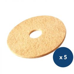 Disque de lustrage beige Delcourt - lot de 5