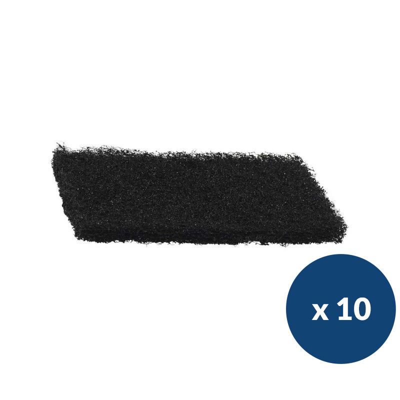 Lot de 10 Pads noir abrasif monobrosse Mi-Tor Fimap-21