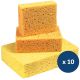 Éponge végétale professionnelle blonde Delcourt - lot de 10