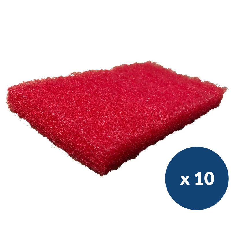 Lot de 10 pads récurage rouge monobrosse Mi-Tor Fimap -21