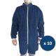 Blouse jetable agroalimentaire bleue One Protek - lot de 10