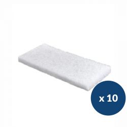 Lot de 10 pads blanc polissage monobrosse Mi-Tor Fimap