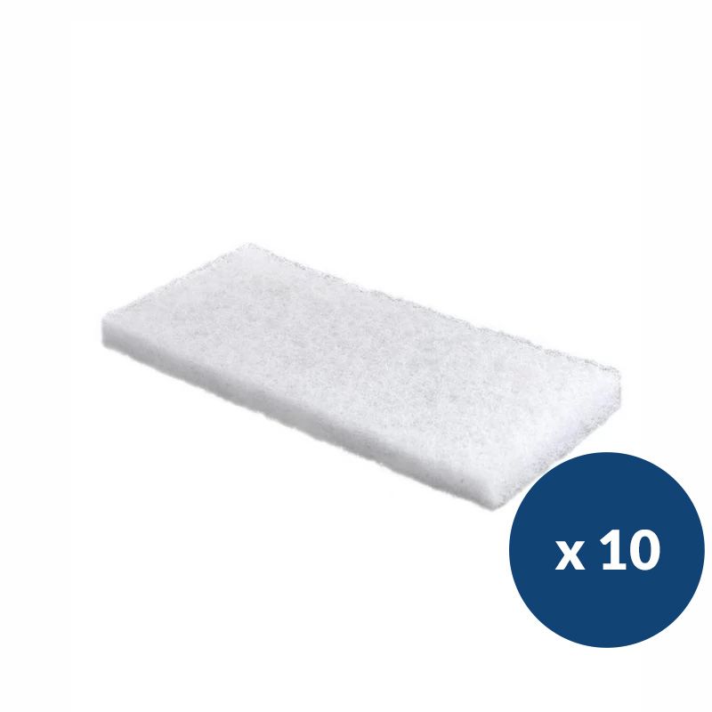 Lot de 10 pads blanc polissage monobrosse Mi-Tor Fimap -21