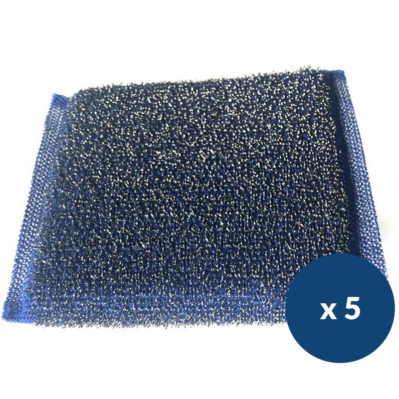 Éponge à récurer double face Top Inox 102 x 95 mm - lot de 5