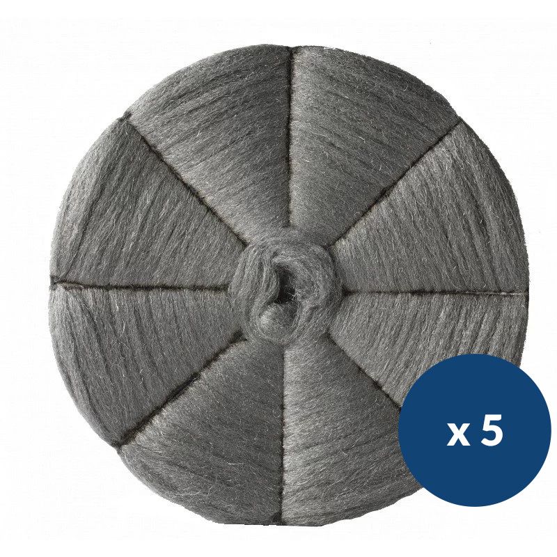 Disque cristallisation en laine d'acier - lot de 5 Disque cristallisation en laine d'acier - lot de 5