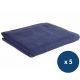 Serviette de Toilette en coton bleu Marine - lot de 5