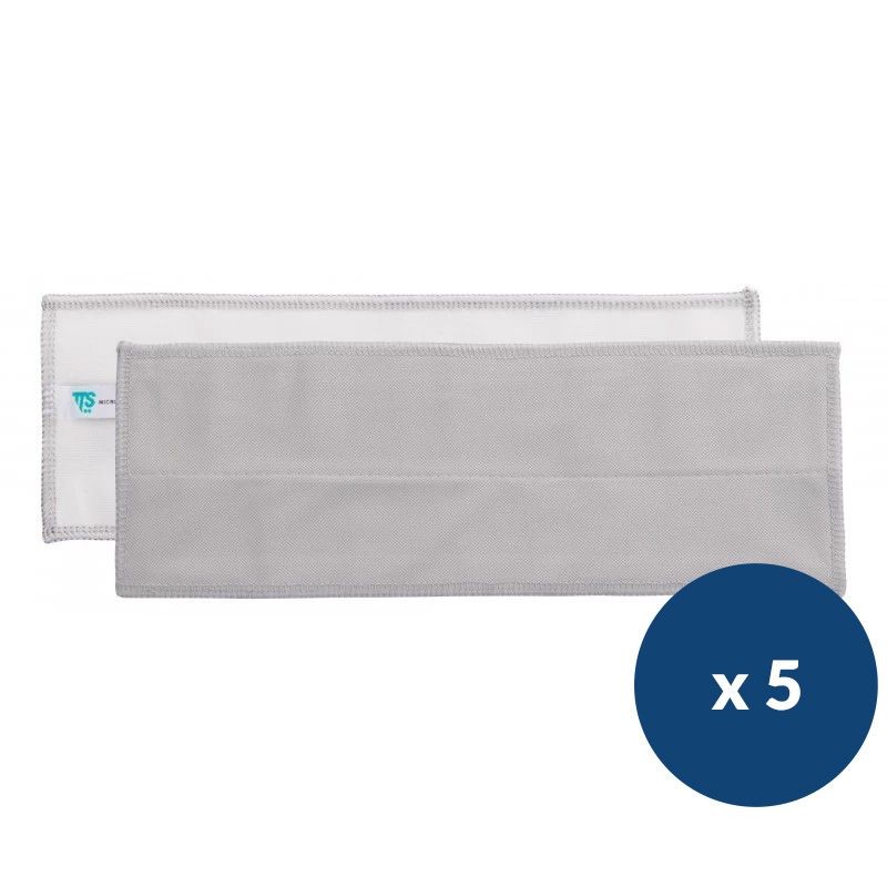 Frange microfibre velcro 30 cm pour support lave-vitres TTS - lot de 5 Frange microfibre velcro 30 cm pour support lave-vitres TTS - lot de 5