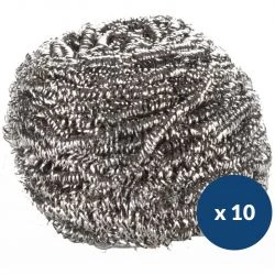 Éponges spirale inox spéciales décapage et récurage - lot de 10