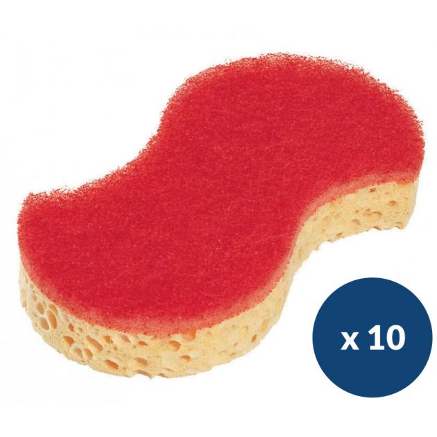 éponges grattantes spontex rouges lot de 10