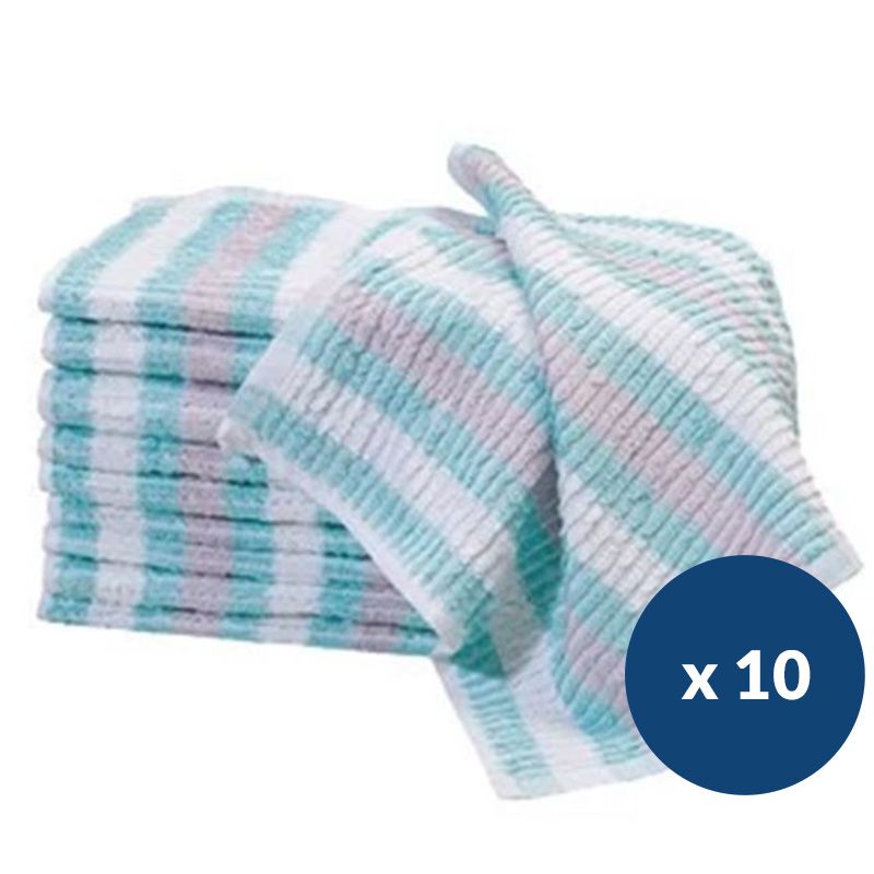 Lavettes tissées anti-fatigue 30 x 30 cm- lot de 10